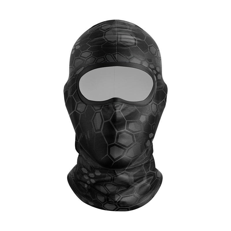 Cycling Windproof Hood Camouflage Python Ice Silk Mask Sunscreen Windproof
