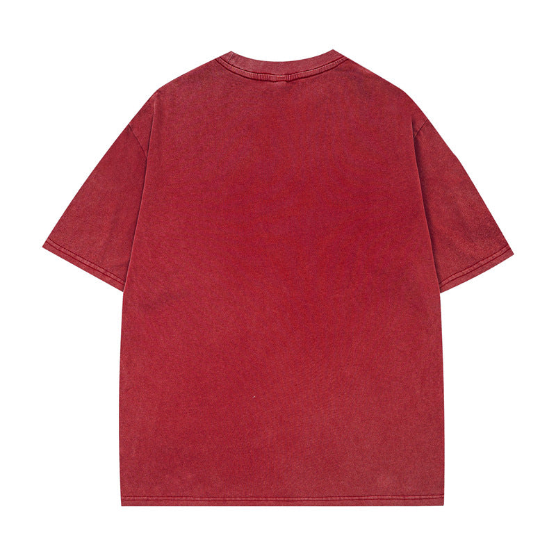 Hustle vintage washed old t-shirt short sleeves
