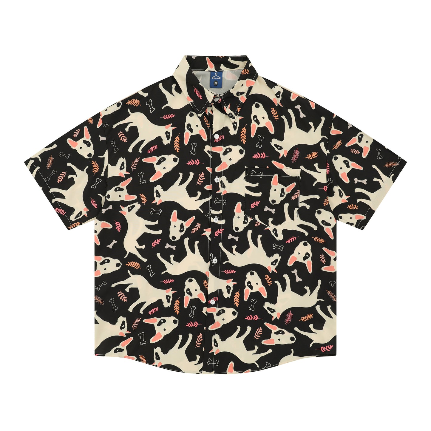 US drip outfits summer cartoon puppy print casual short-sleeved shirt T-Shirts