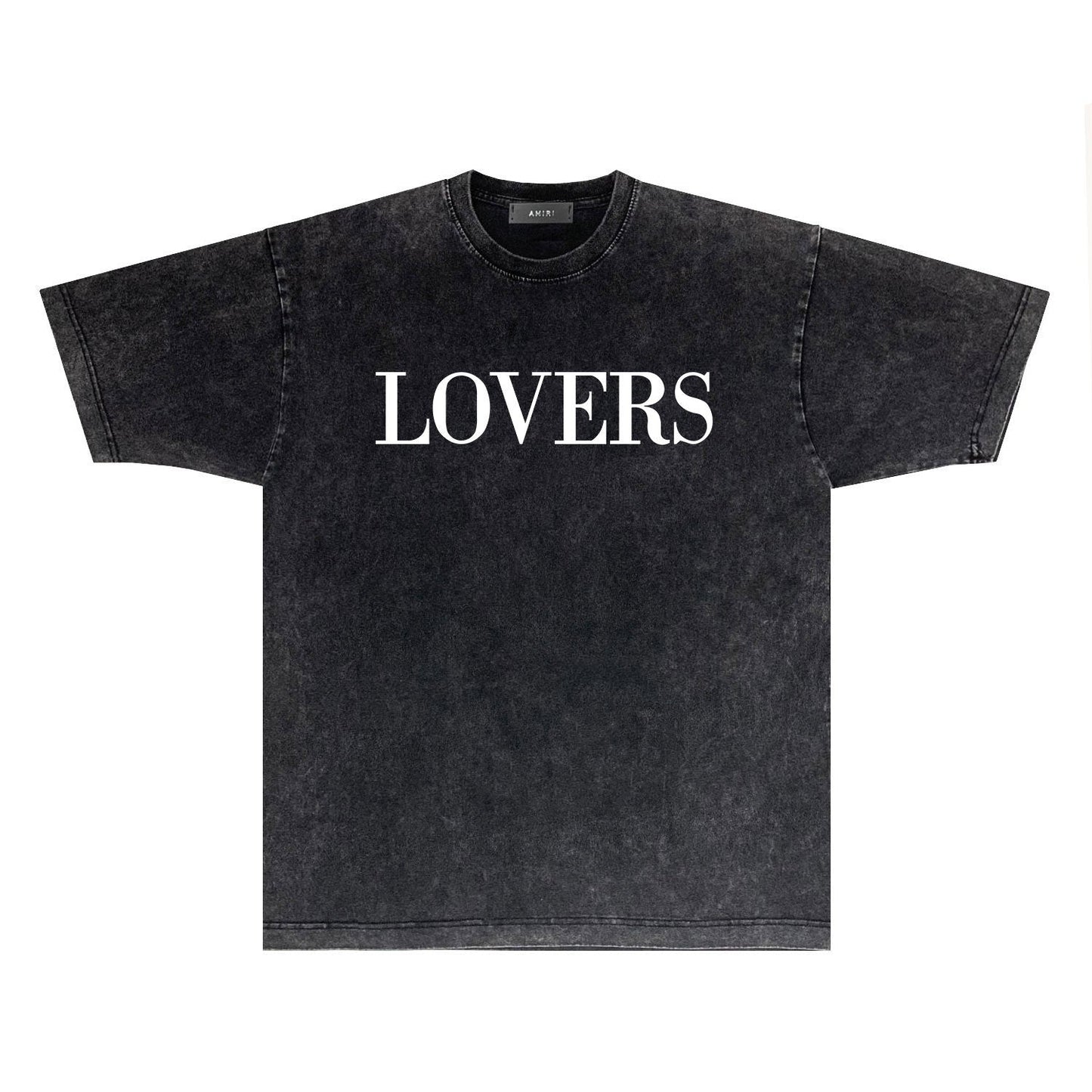 Amiri T Shirts Washed and Worn Retro Short Sleeve T-shirt