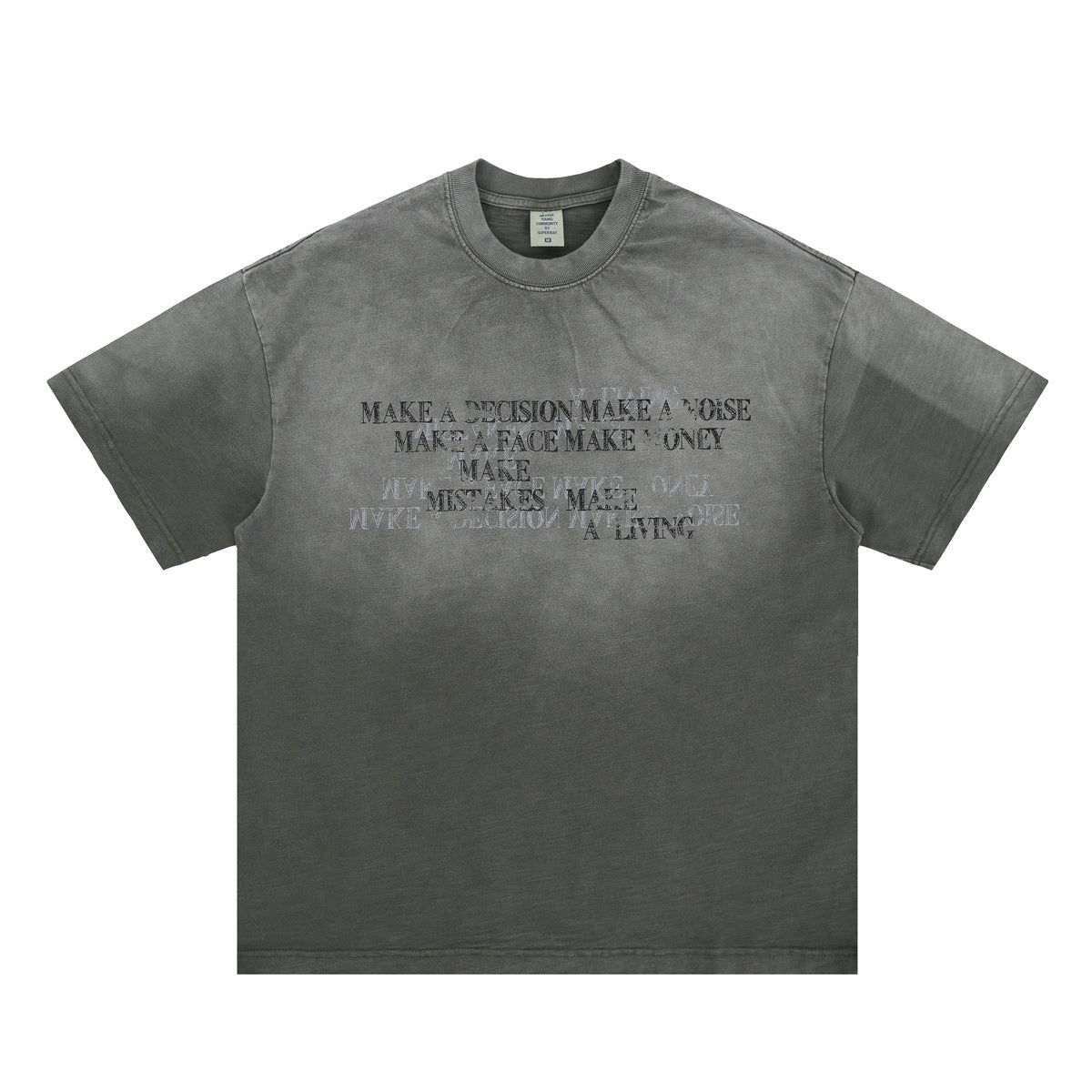 Vic Streetwear summer gradual change round neck short sleeve T-shirt