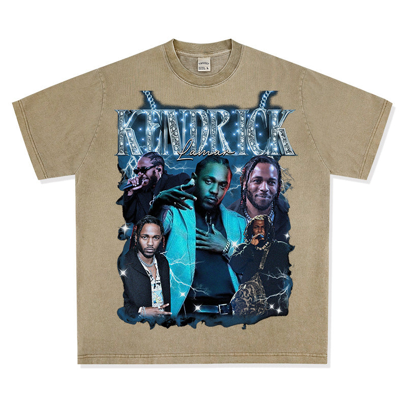 New york hip hop shop vintage hip hop kendrick la print short sleeve t-shirt