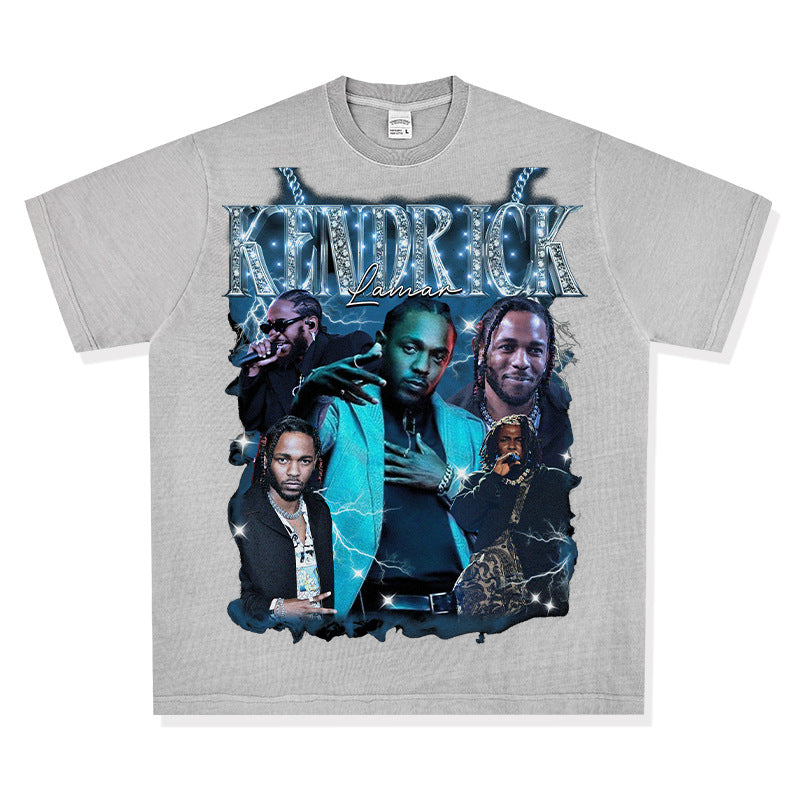 New york hip hop shop vintage hip hop kendrick la print short sleeve t-shirt