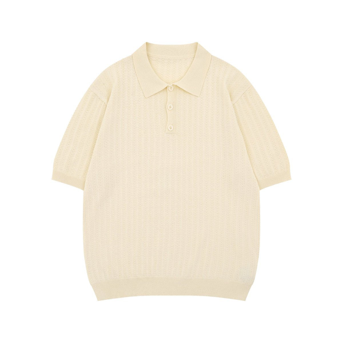 Hip hop clothing new york summer short-sleeved vintage knitted polo shirt lapel t-shirt