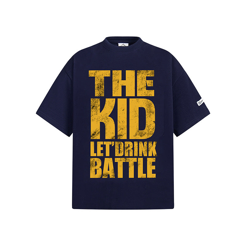 Hip Hop Clothes New York Vintage Alphabet Print Crew Neck Short Sleeve T-Shirt