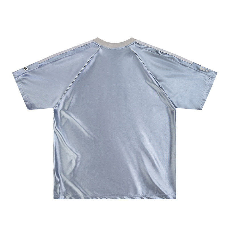 Hip hop shirt vintage short sleeve t-shirt summer v-neck top