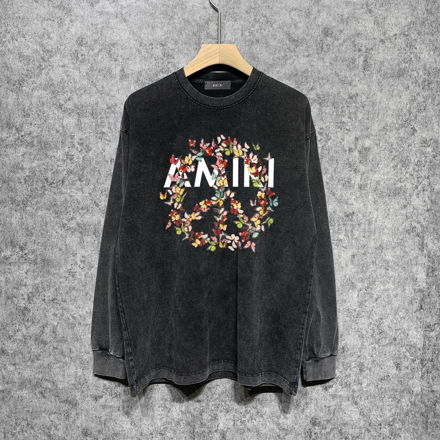 Amiri Long-Sleeve Shirt Vintage Distressed Long Sleeve T-shirt