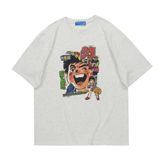 Vice streetwear summer cartoon print short sleeve t-shirt loose t-shirts