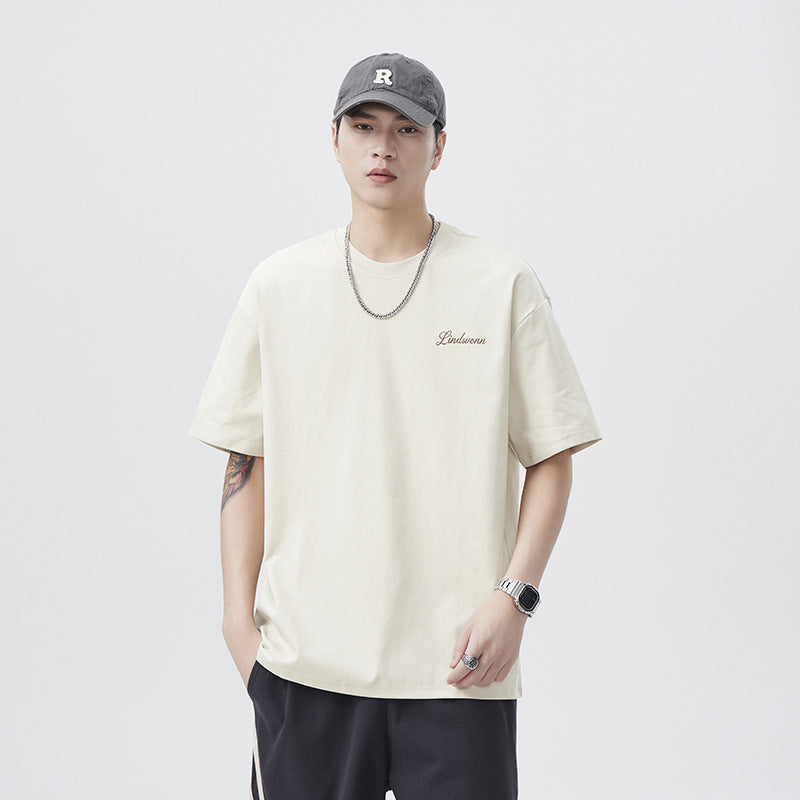 Men T-shirts Short Sleeve Summer Vintage Loose Top