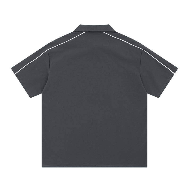Hip Hop Shirts For Boys Lapel Short Sleeve PoloT-Shirt