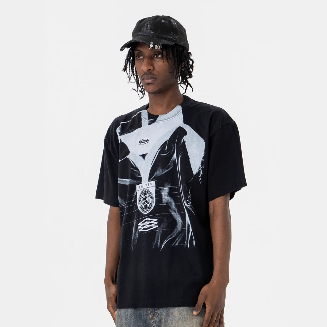 Vintage 90s Hip Hop Clothing Summer Crew Neck Short Sleeve T-Shirt