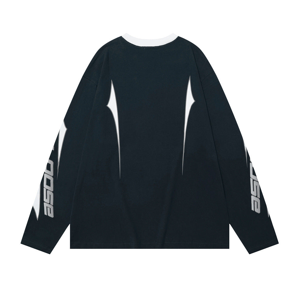 Racing oversized t shirt racing style sports casual top t-shirt
