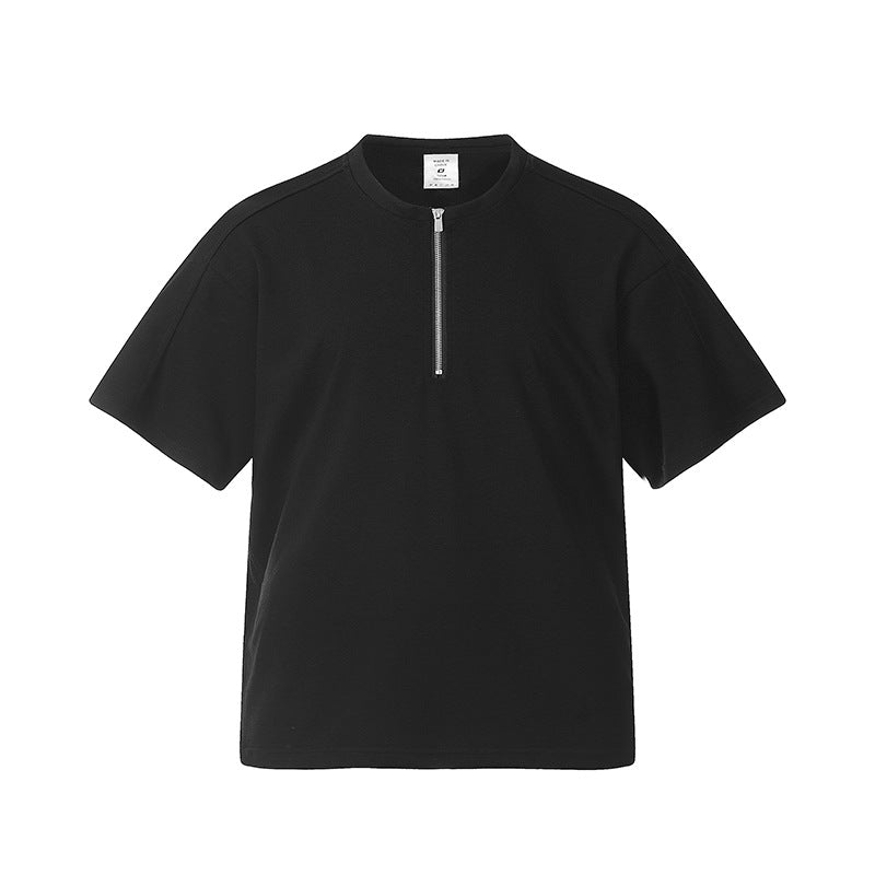 Nyc 1990 Shirt Zip Short Sleeve T-Shirt Summer Loose Top