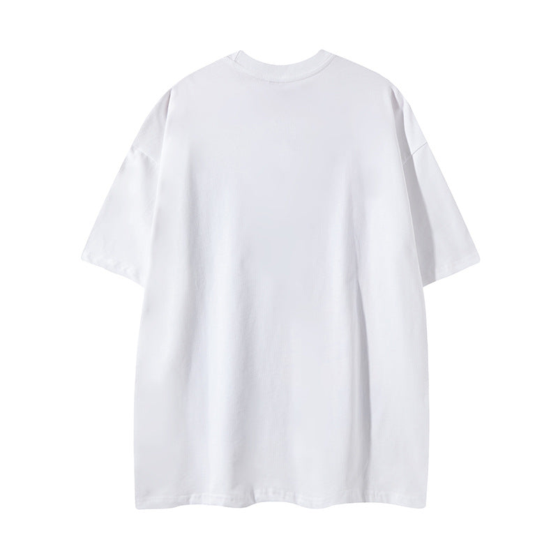 Distorted vintage summer Stitch short-sleeved t-shirt loose casual top