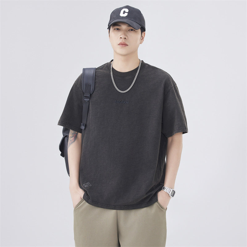 Men T-shirts Summer Short Sleeve Loose Top