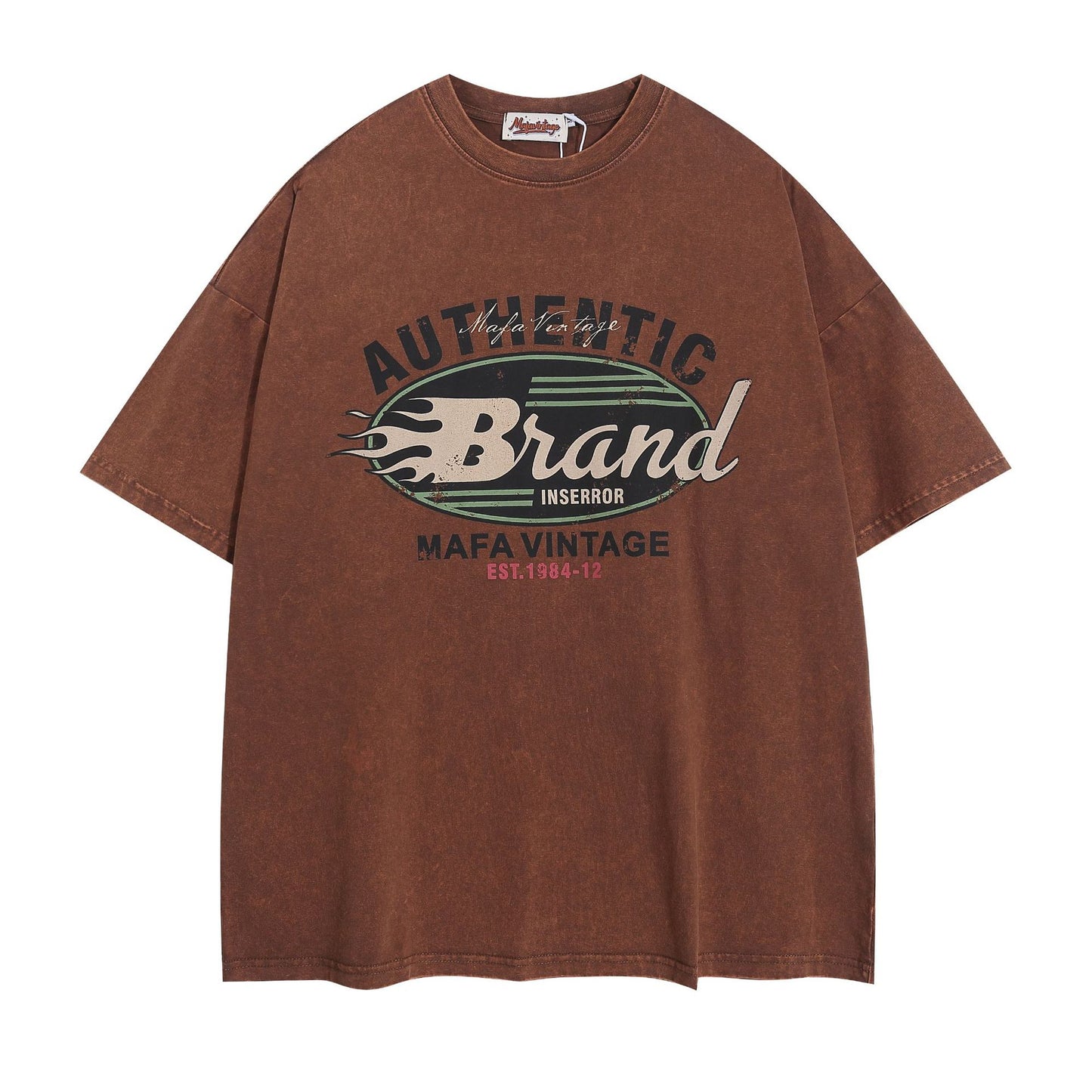 Hustle vintage summer short sleeve t-shirt