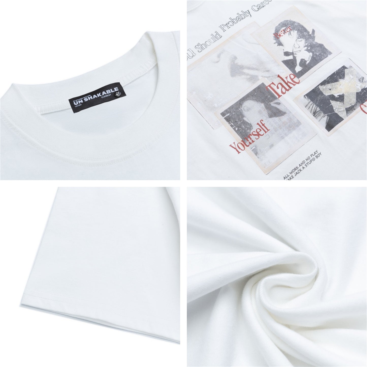Vintage tarz t shirt portrait print short sleeve t-shirt summer oversize casual top