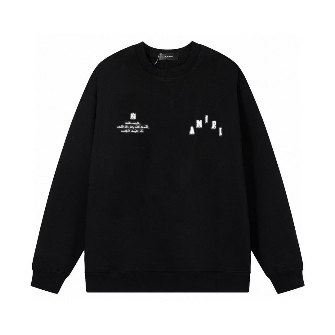 Amiri Sweatshirt Autumn and winter AMI front and rear LOGO letter pattern sweater men and women