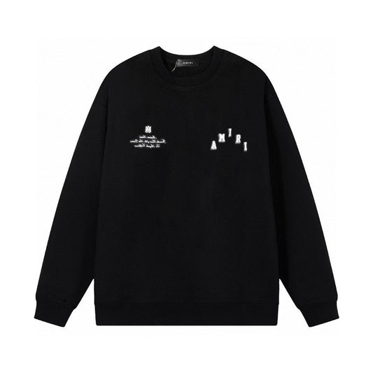 Amiri Sweatshirt Autumn and winter AMI front and rear LOGO letter pattern sweater men and women