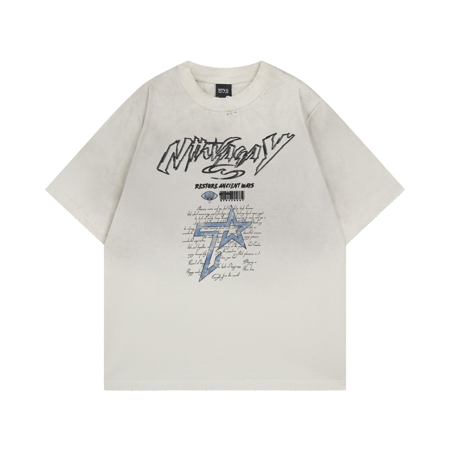 Nyc T Shirt Letter Print Short Sleeve T-Shirt Loose Top
