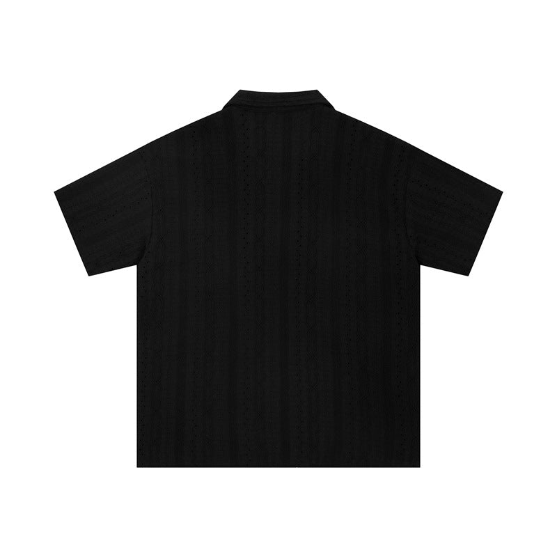 Hip Hop Shirts For Boys Summer, Lapel Short Sleeve POLO Shirt Casual Top