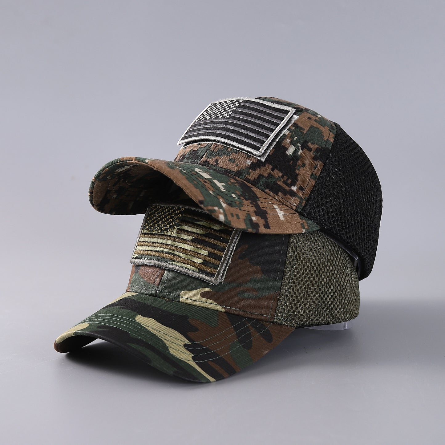 Vintage Usa Cap Camo Breathable Velcro