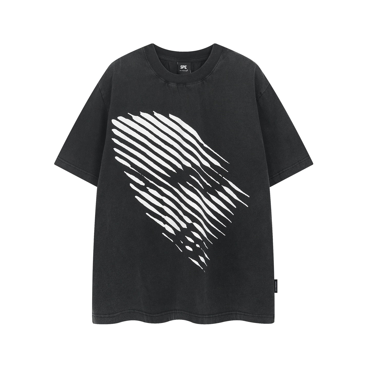 Retro Style Shirt For Men Summer Vintage Wash Print T-Shirt Short Sleeve
