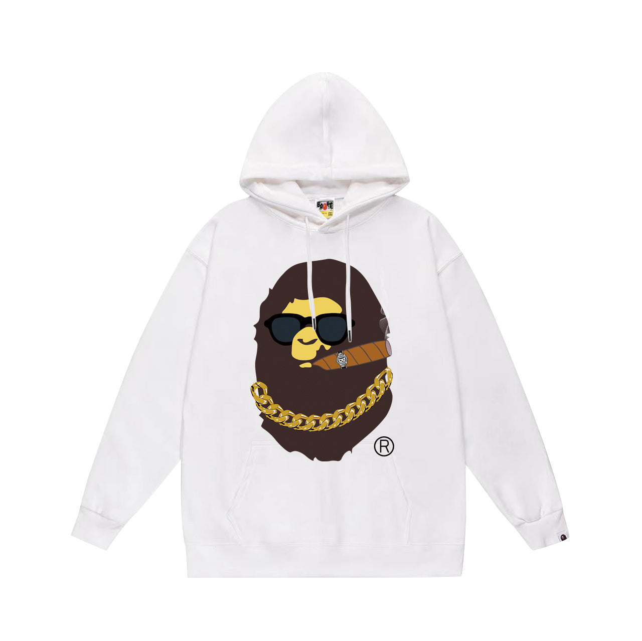 Ape Hoodie Autumn/Winter Letter Print Loose Hoodie Pullover Ape Sweater