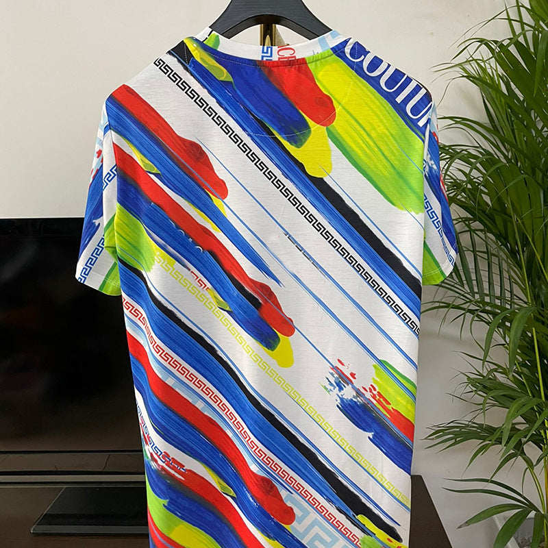 East Coast Shirts Summer Digital Print Men's Crew Neck Short Sleeve T-Shirt