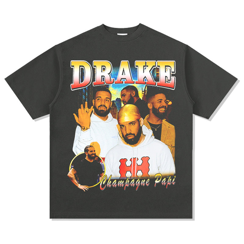 Outfit streetwear vintage drake drake print short sleeve t-shirt