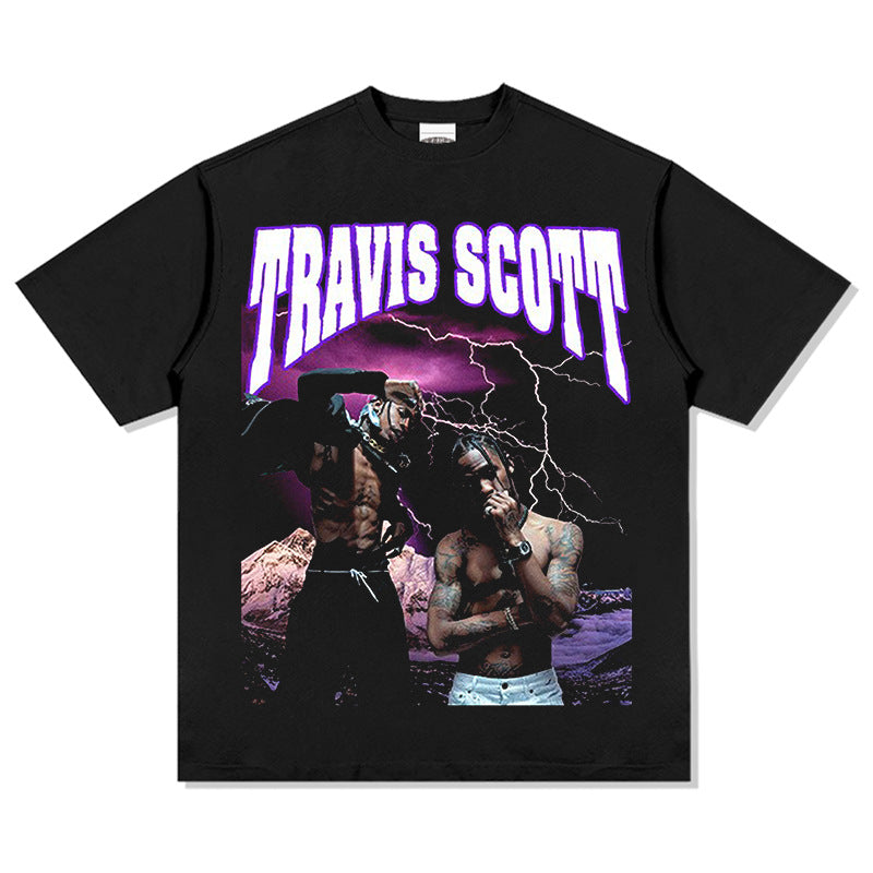Streetwear masculino TRAVIS SCOTT Hip Hop Fall/Winter Loose OVERSIZET Shirt