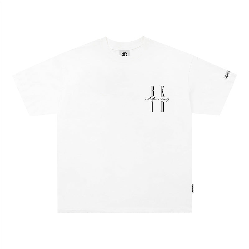 Ropa Vintage Hombre Alphabet Print Short Sleeve T-Shirt