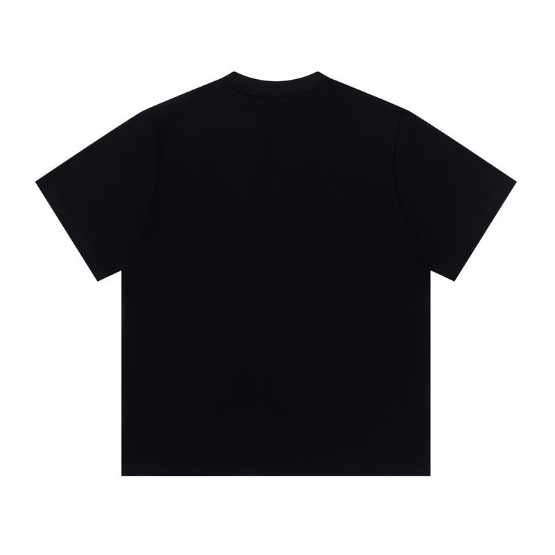 Hip Hop Shirts For Boys Embroidered Short Sleeve T-Shirt Vintage Casual