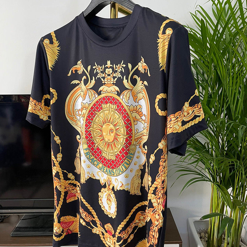 East Coast Shirts Spring/Summer Digital Print Crew Neck Short Sleeve Men's Half Sleeve T-Shirt