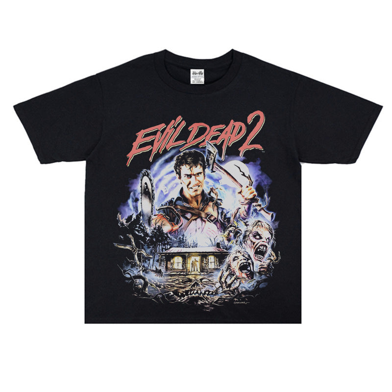 Film Star T Shirt Cotton Loose Nostalgic Short Sleeve American Retro Trendy Loose T-shirt