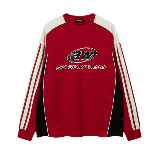 Racing oversized t shirt locomotive racing suit long sleeve t-shirt spring and autumn