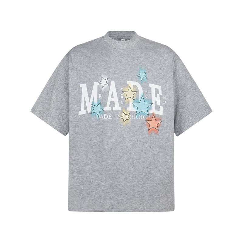Casual Street Wear Loose Short Sleeve T-Shirt Summer Casual