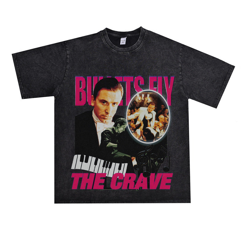 Film Star T Shirt the Legend of 1900 Loose Retro Street Cotton American T-shirt