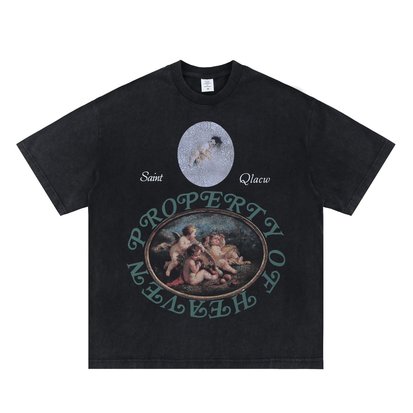 Vintage 90s Hip Hop Clothing Short Sleeve Summer Vintage Wash Top T-Shirt