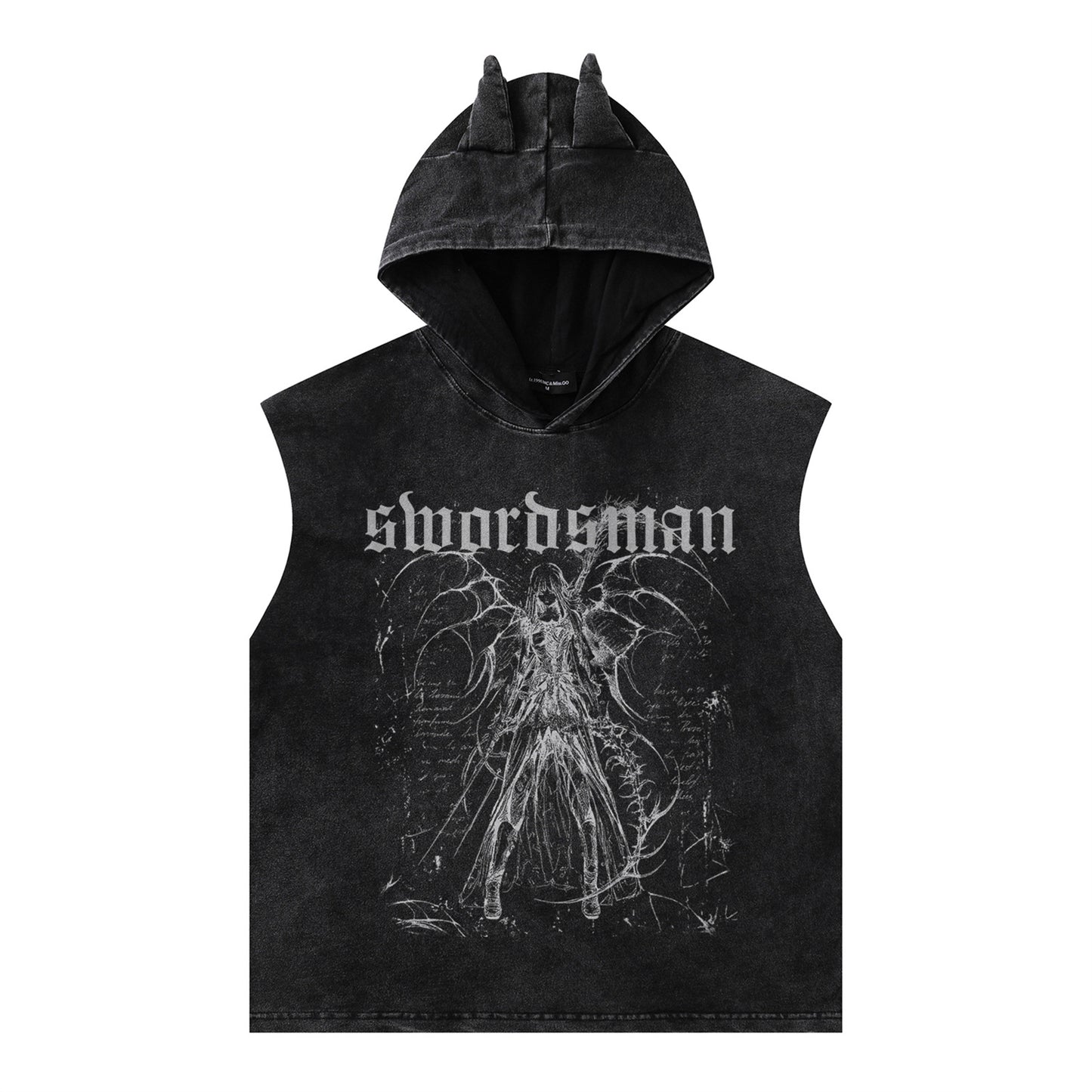 Distorted vintage sleeveless t-shirt summer loose casual vest