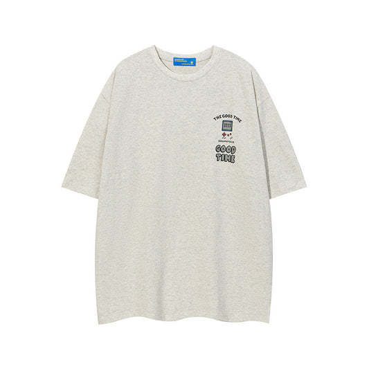 Vice Streetwear Short Sleeve T-Shirt Spring Summer Short Sleeve Crew Neck Loose Top T-Shirts
