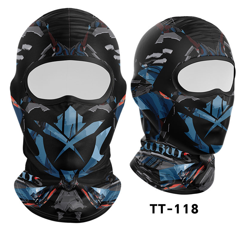 Cycling Windproof Hood Camouflage Python Ice Silk Mask Sunscreen Windproof