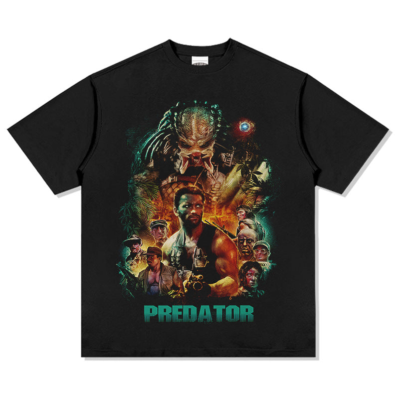 New york hip hop shop vintage Predator print short sleeve t-shirt