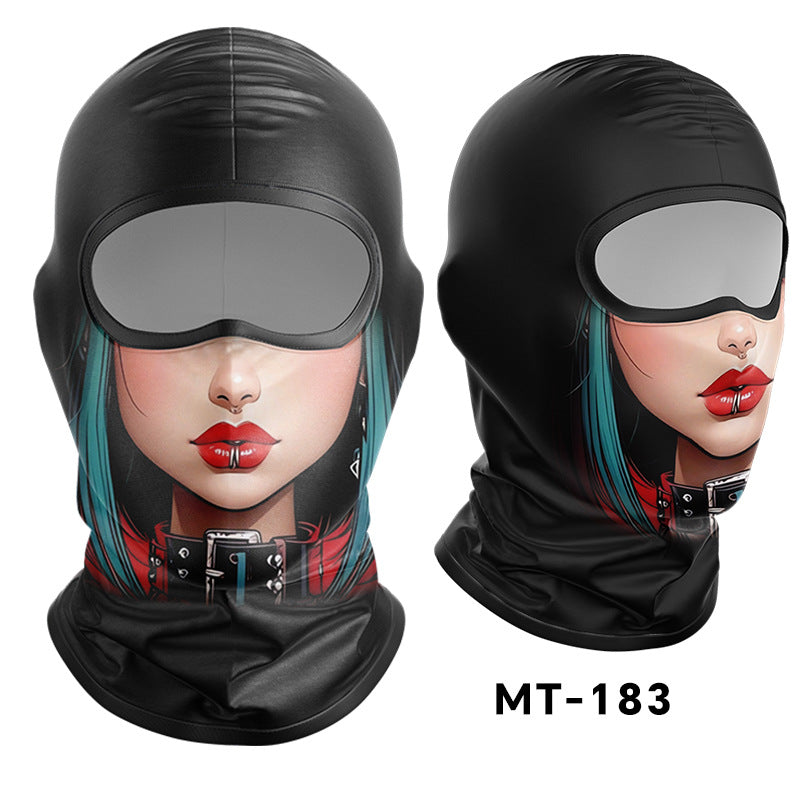 Cycling Windproof Hood Sunscreen Ice Silk Lining Cap Men's and Women's Face