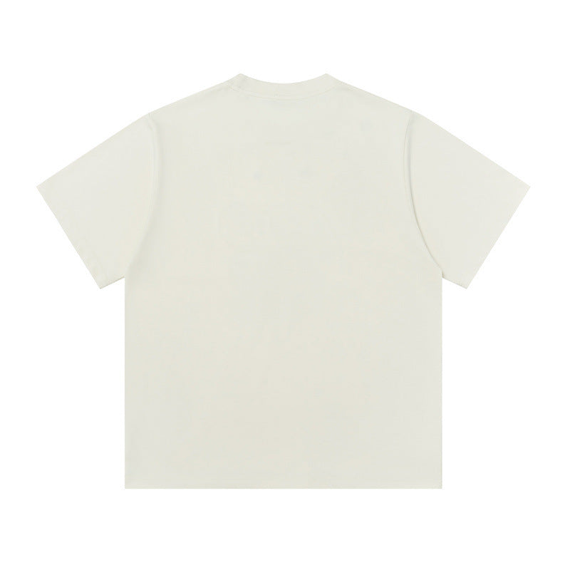 Hip Hop Shirts For Boys Embroidered Short Sleeve T-Shirt Vintage Casual