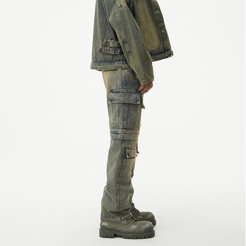1990 Fashion Jeans Retro Loose Straight Jeans Trousers