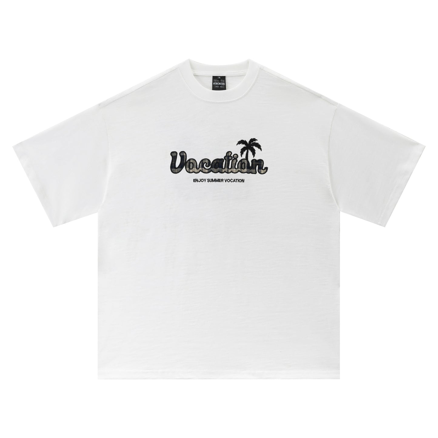 Camisetas streetwear Summer Vintage Alphabet Coconut Casual Loose Short Sleeve T-Shirt