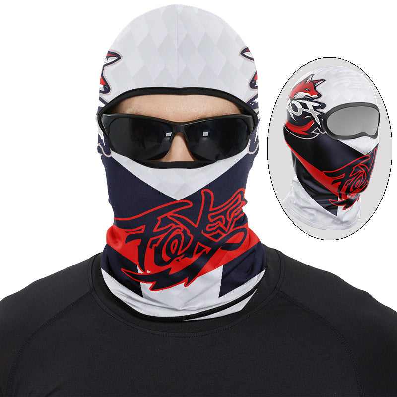 Cycling Windproof Hood Sunscreen Ice Silk Full Face Spring Summer Windproof Scarf Men and Women