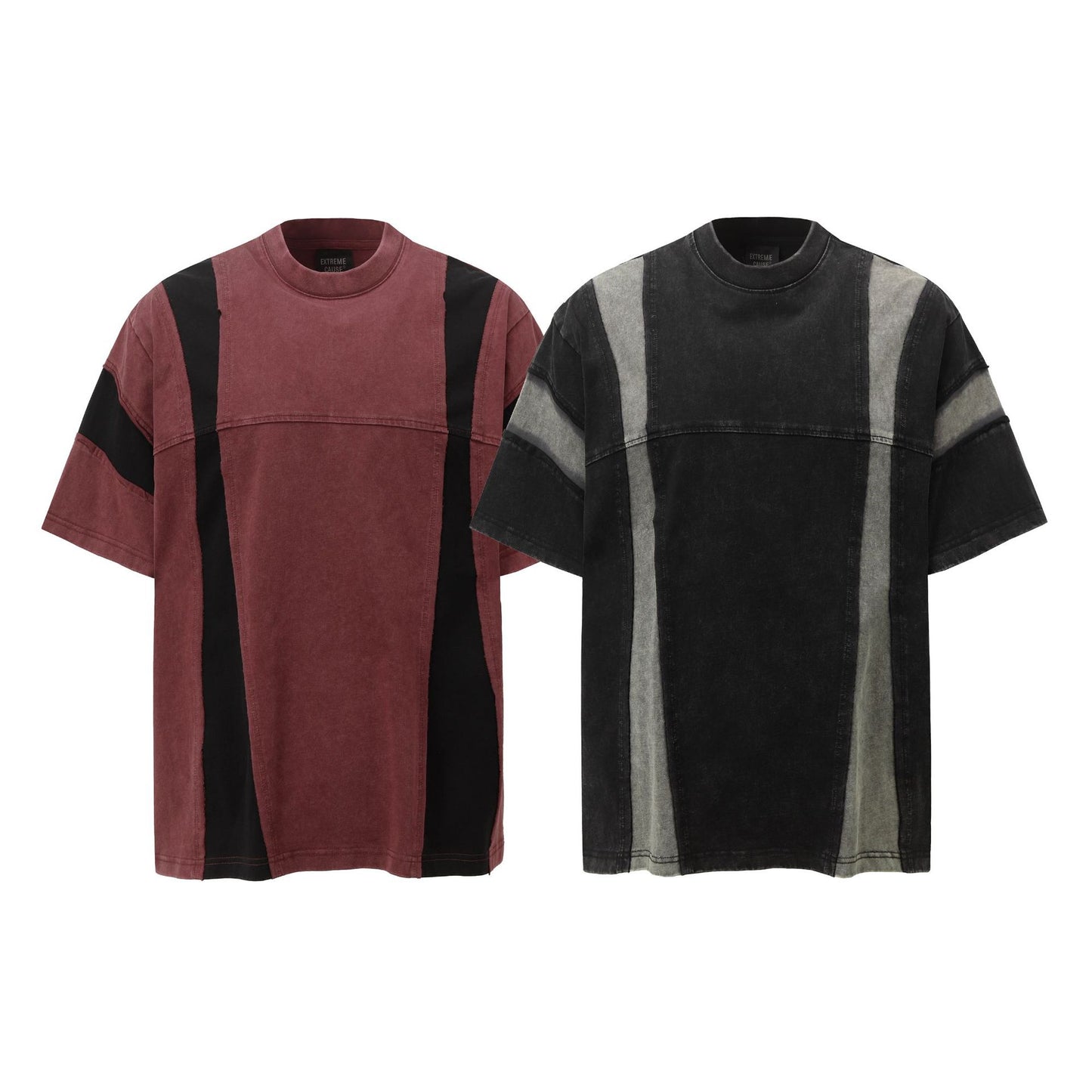 Hip hop shirt washed t-shirt short sleeve