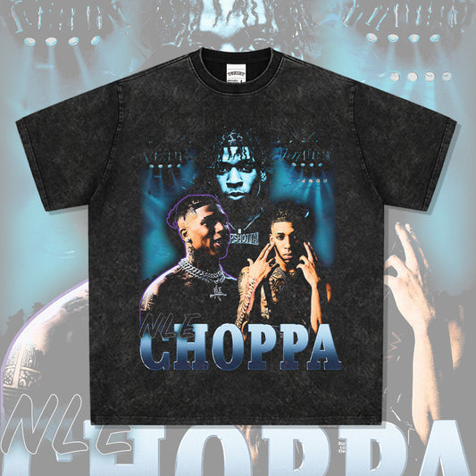 Marcas streetwear usa vintage hip hop NLECHOPPA print short sleeve t-shirt
